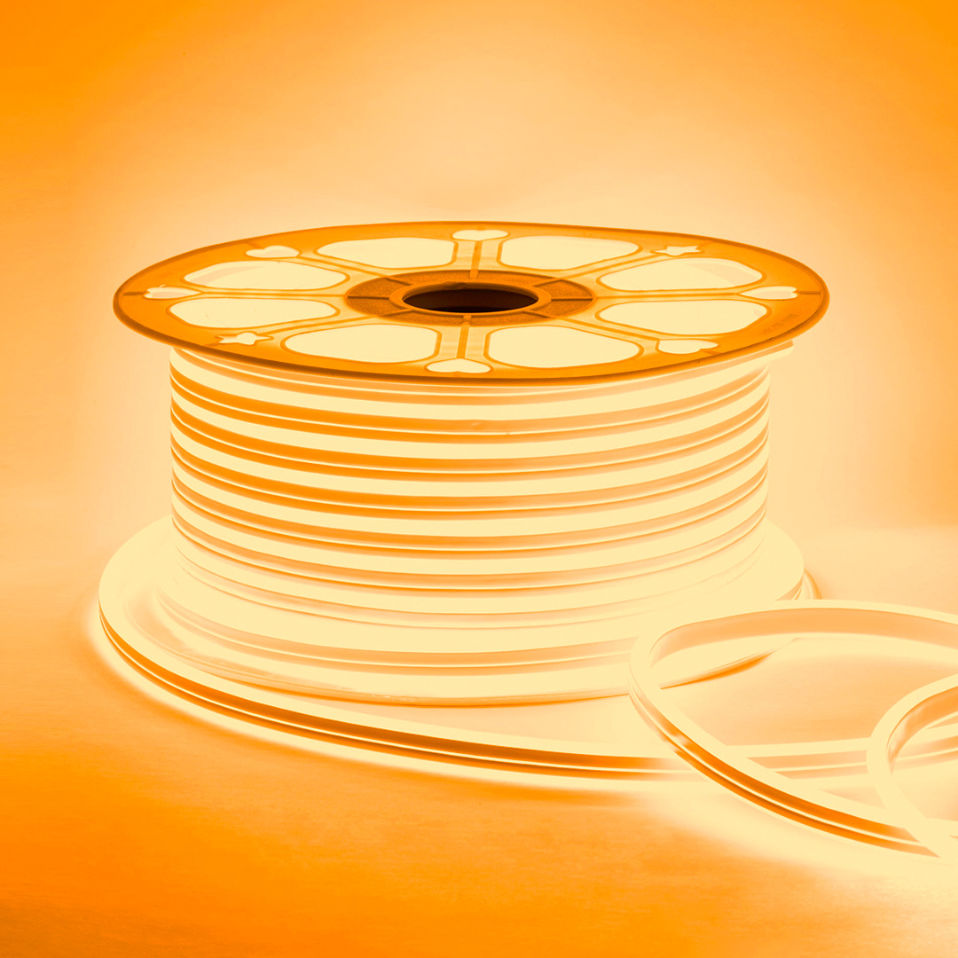 Светодиодный двусторонний неон Apeyron Стандарт 220В 2835 6Вт/м оранжевый 50м IP65 17-29