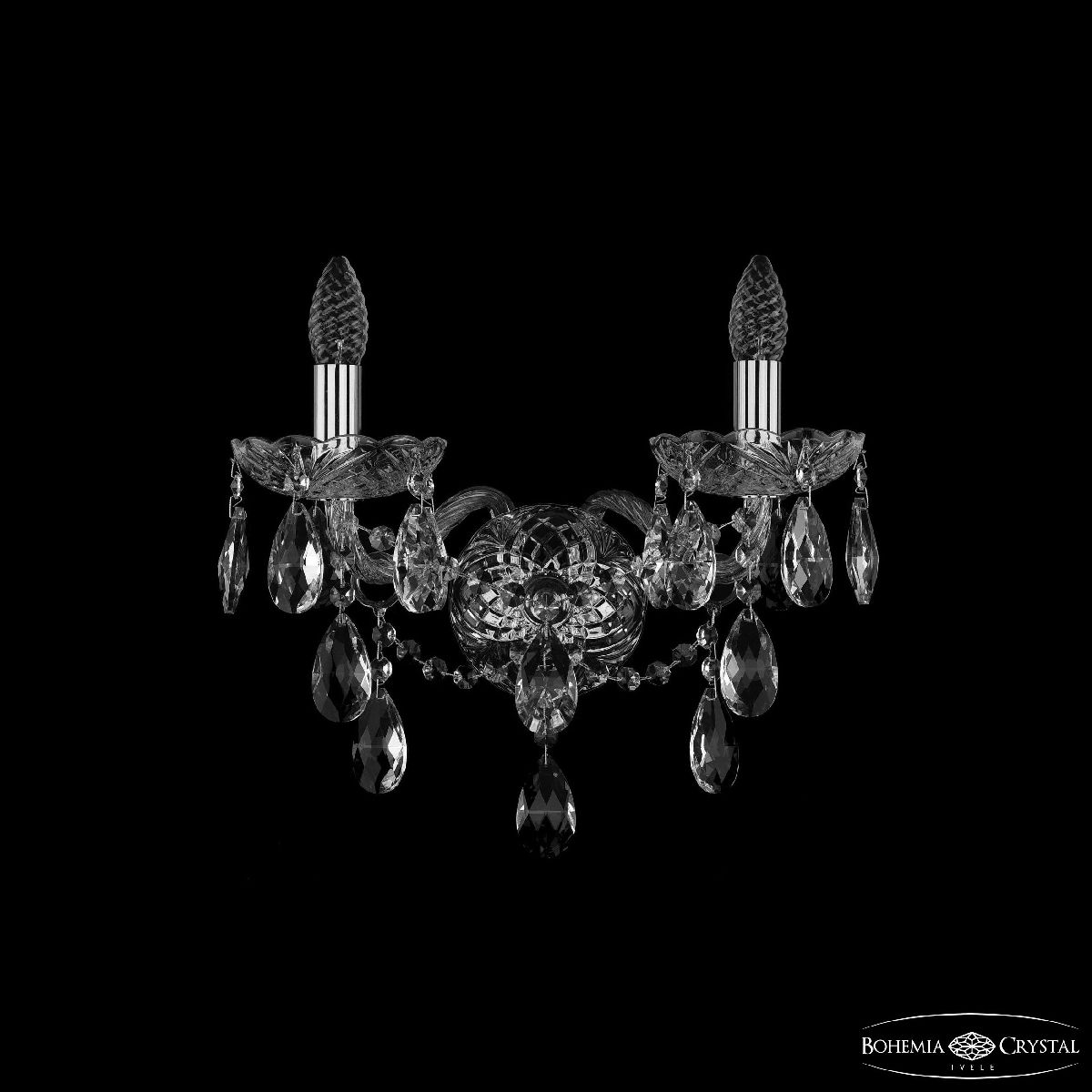 Бра Bohemia Ivele Crystal 1415B/2/165/XL Ni Бра Bohemia Ivele Crystal 1415B/2/165/XL Ni