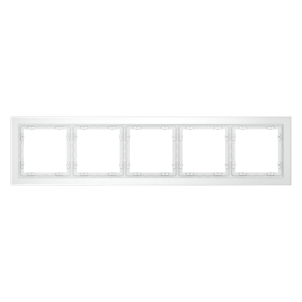 Рамка на 5 постов Voltum S70 VLS110502 (белый,матовый,стекло)