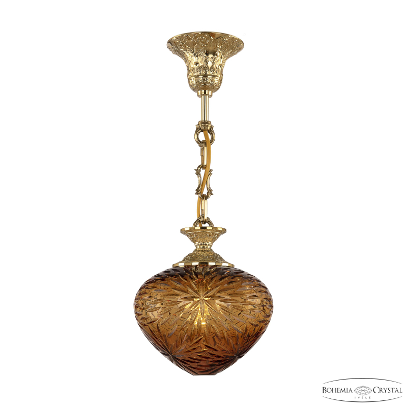 Подвесной светильник Bohemia Ivele Crystal 7003P/18 G Amber/H-1A