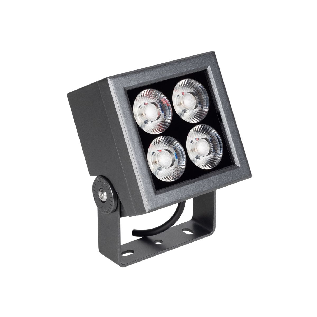 Прожектор Arlight KT-BLOCK-S130x130-15W RGBW-Day (Графит, 15 deg, 24V, DMX512) (IP66 Металл) 066386