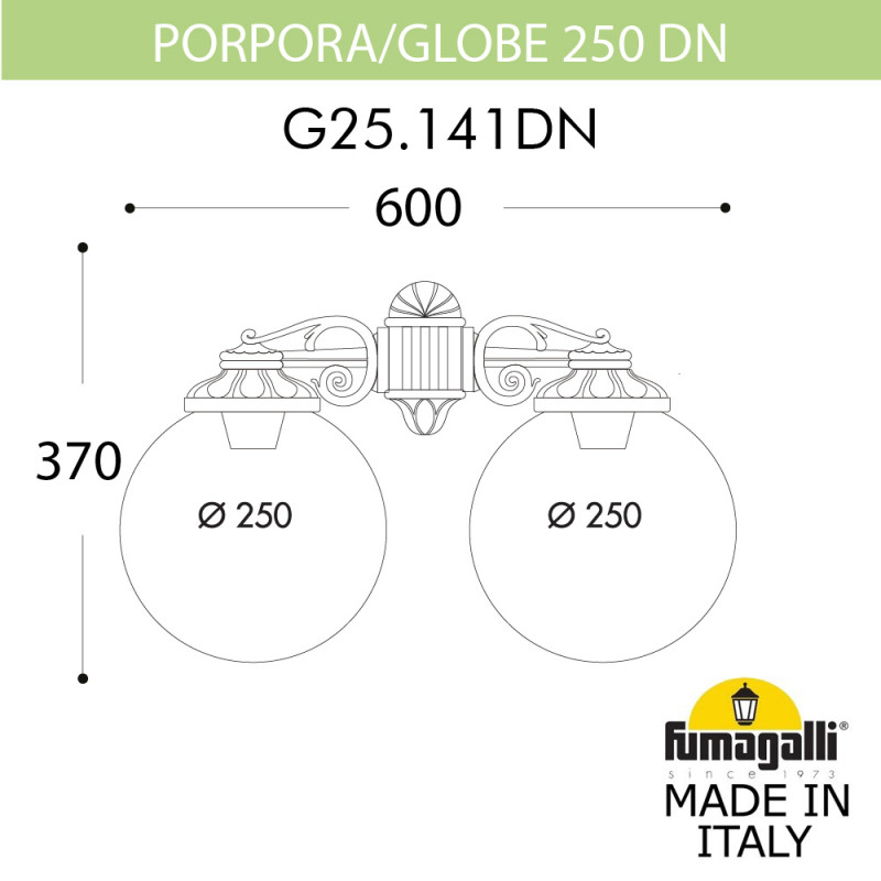 Уличный настенный светильник Fumagalli G25.141.000.AYE27DN