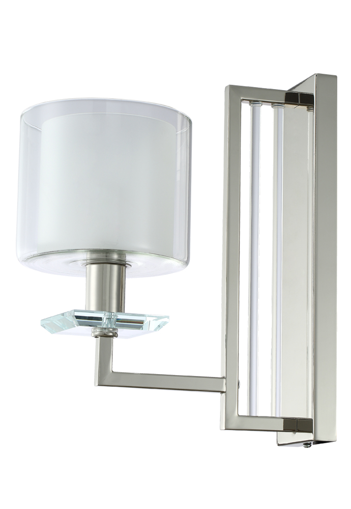 Бра Crystal Lux Nicolas NICOLAS AP1 NICKEL/WHITE Бра Crystal Lux Nicolas NICOLAS AP1 NICKEL/WHITE