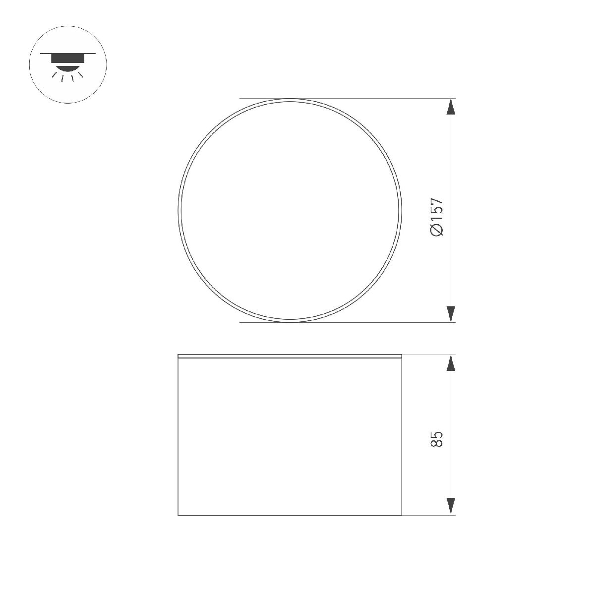 Накладной светильник Arlight SP-CYLINDO-R160-18W Day4000 (WH, 110 deg, 230V) 041247