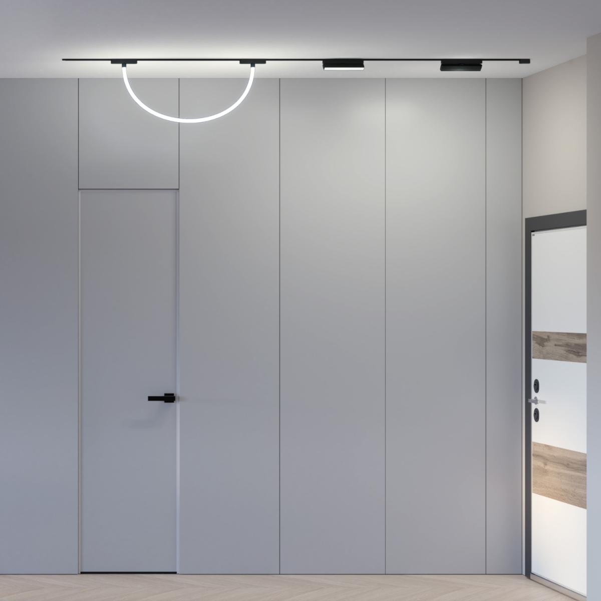 Трековый магнитный однофазный светильник Denkirs Air ray DK5357-BK