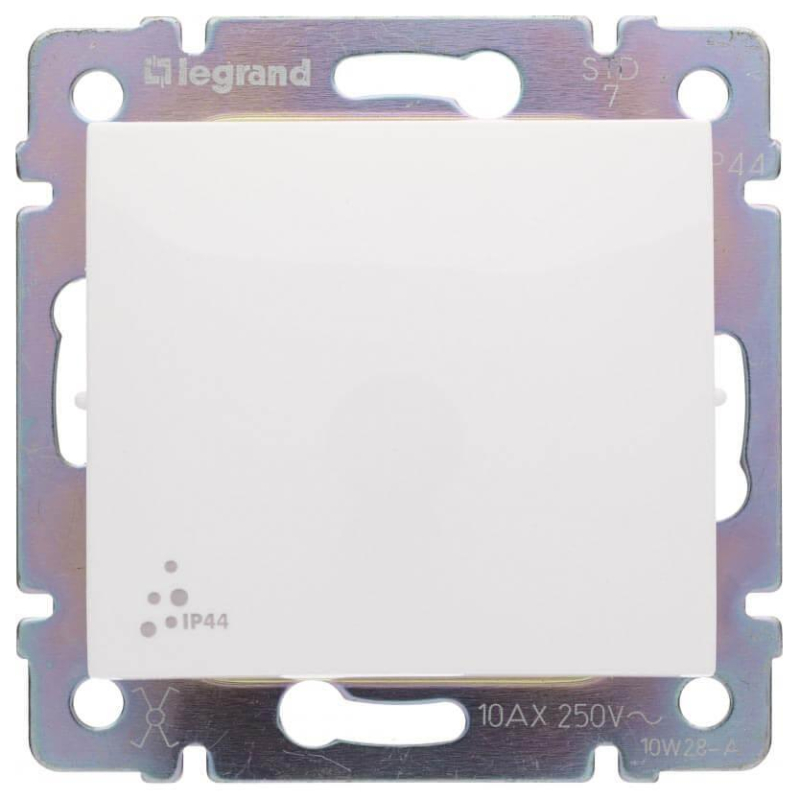 Переключатель одноклавишный промежуточный Legrand Valena 10A 250V IP44 белый 770097