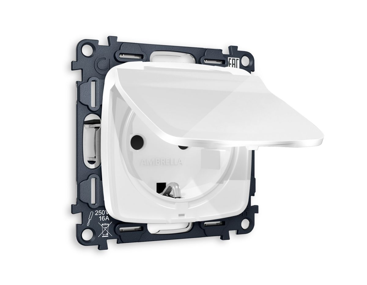Комплект механизма электрической розетки Ambrella Volt Omega (OP1080, VM141) MO108010