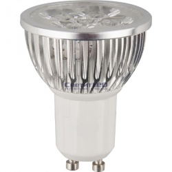 Лампа LED GU10(MR16), 5W, 220V, холодный 6500К, 350Lm