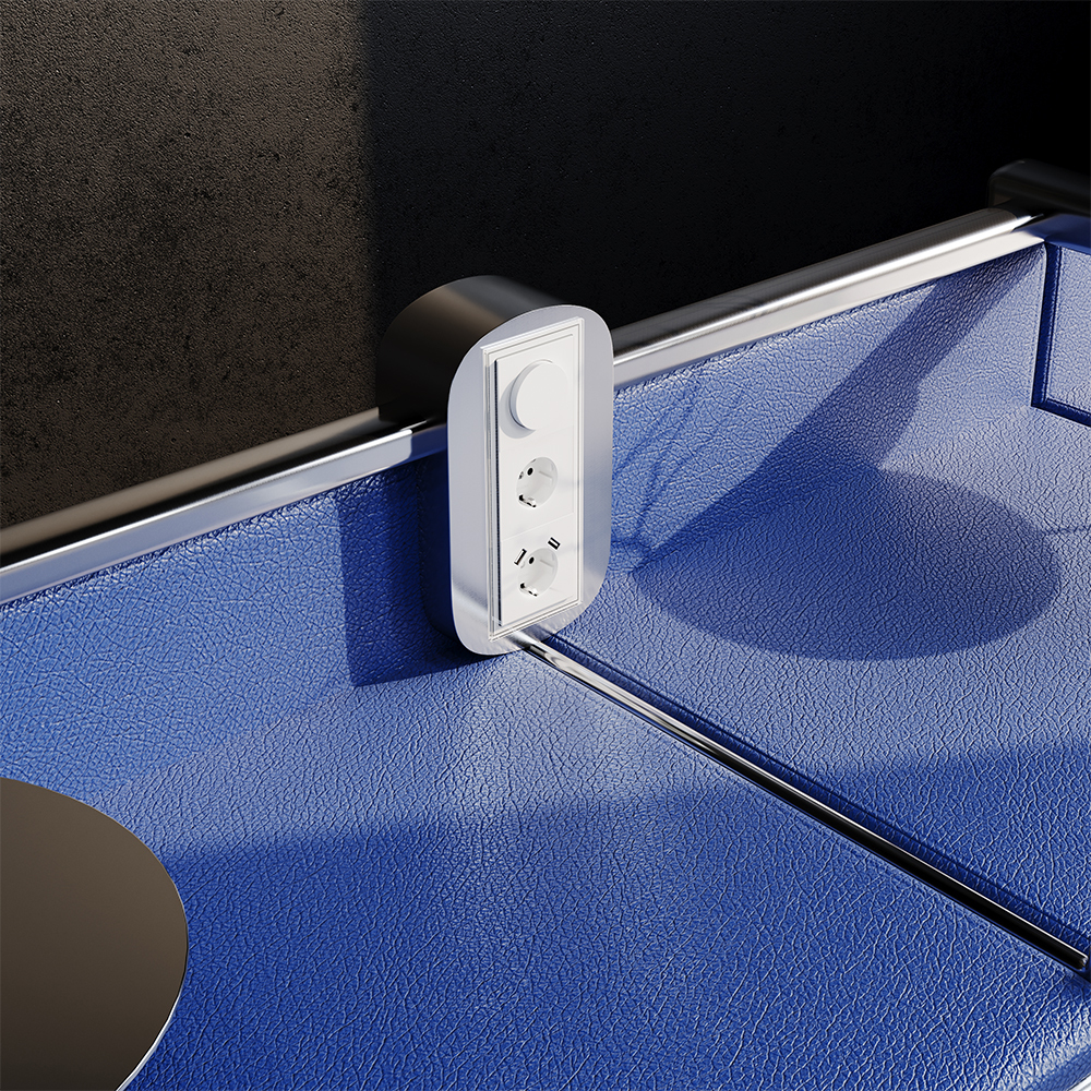 Рамка на 3 поста Voltum S70 VLS110301 (белый, стекло)