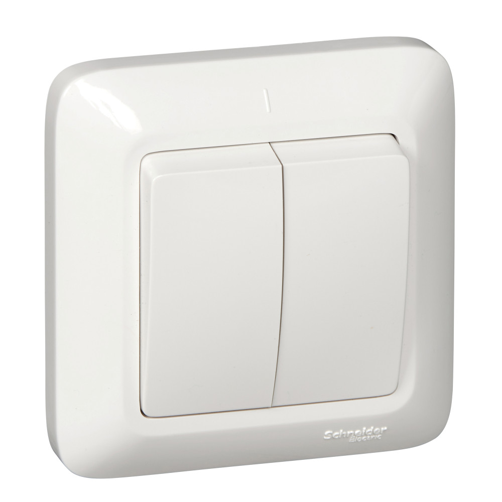 Выключатель 2-клавишный Schneider Electric Прима S56-043-B