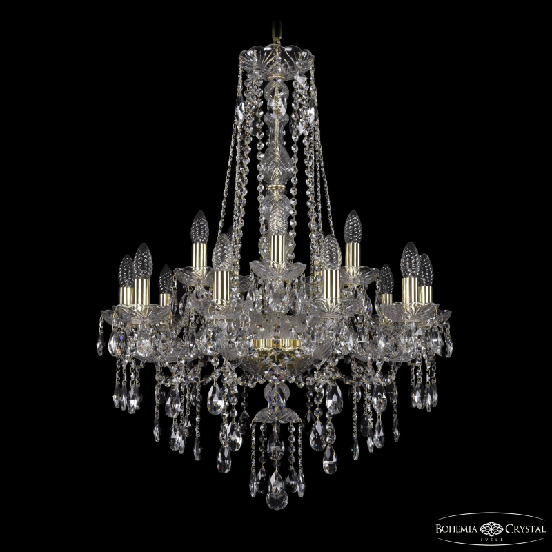 Подвесная люстра Bohemia Ivele Crystal 1415/10+5/220/h-86 G