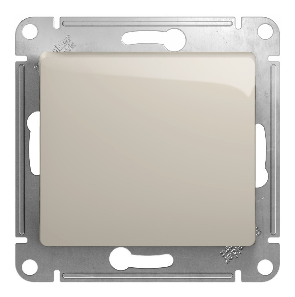 Кнопка нажимная, сх.1, 10AX Systeme Electric Glossa Молочный GSL000915