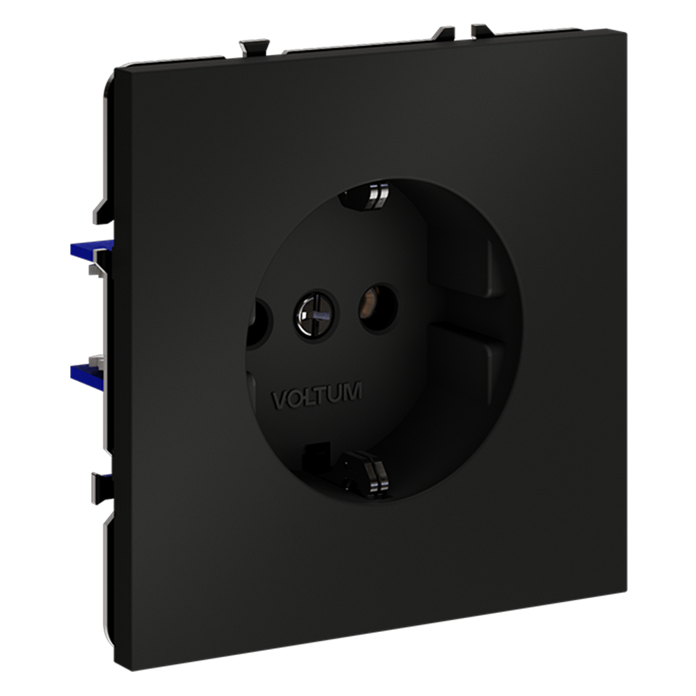 Розетка Voltum S70 VLS040108 (черный матовый)