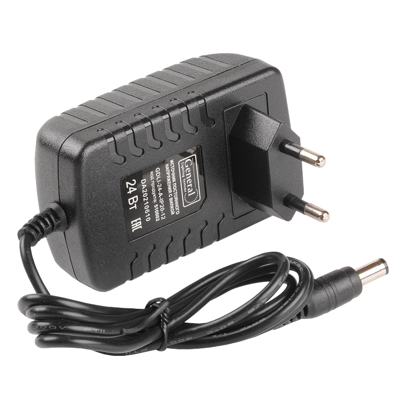 Источник постоянного напряжения с вилкой General GDLI-24-A-IP20-12 510002 Источник постоянного напряжения с вилкой General GDLI-24-A-IP20-12 510002