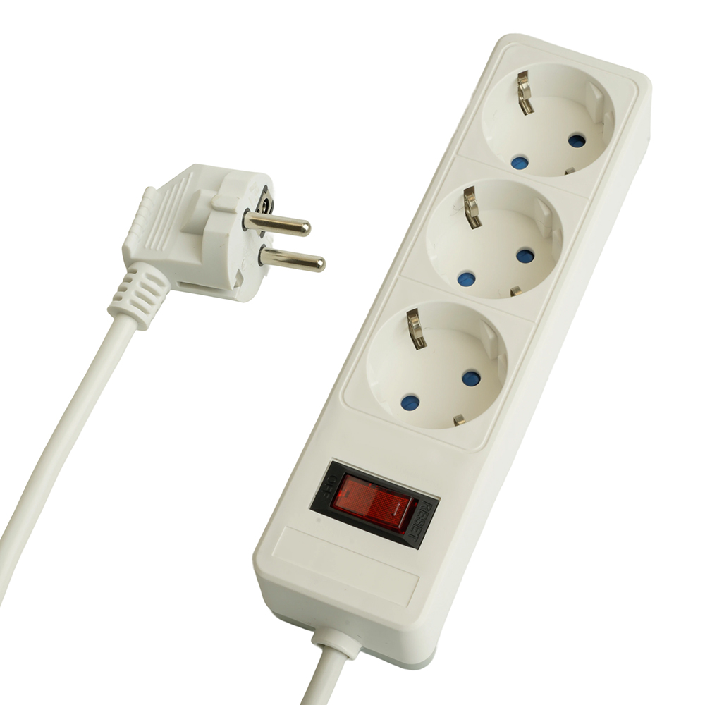 Сетевой фильтр 3-местный с/з Stekker Optima HM20-31-03 50087