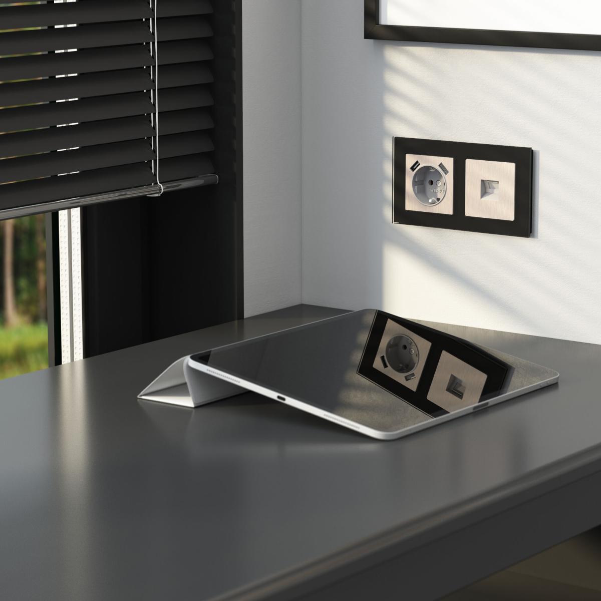 Накладка для розетки USB Werkel перламутровый рифленый W1179513 4690389161087