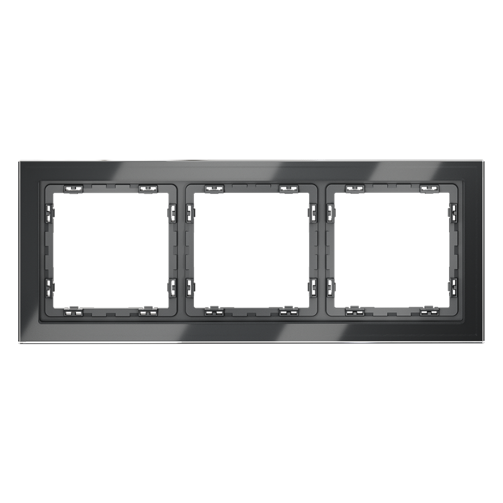 Рамка на 3 поста Voltum S70 VLS110307 (графит, стекло)