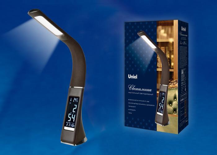 Настольная лампа (UL-00001817) Uniel TLD-542 Brown/LED/300Lm/5000K/Dimmer