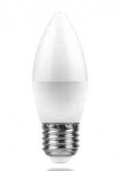 Лампа LED E27(свеча), 9W, 220V, нейтральный 4000К, 820Lm