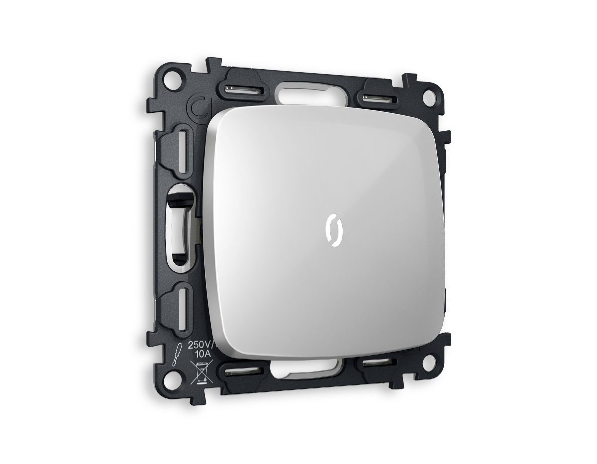 Комплект механизма 1-кл выключателя с подсветкой Ambrella Volt Omega MO402015