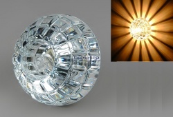 Светильник точечный (спот) G9, прозрачный/хром, стекло, C1115 L-CH