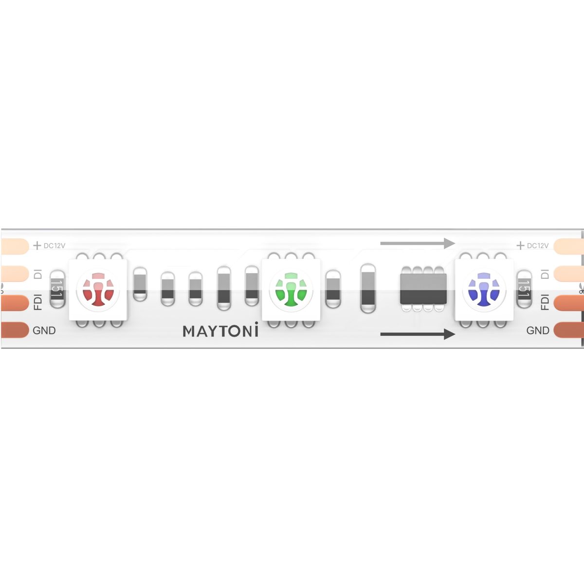 Светодиодная лента Maytoni Led Strip 12В 5050 14,4Вт/м RGB 5м IP68 201245 Светодиодная лента Maytoni Led Strip 12В 5050 14,4Вт/м RGB 5м IP68 201245