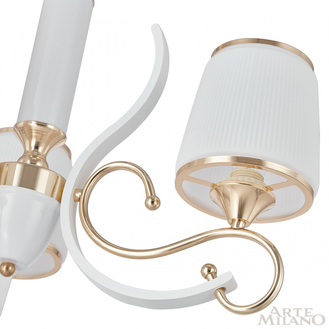 Подвесная люстра Arte Milano Florentia-3857 303857/3 Wh/Gd