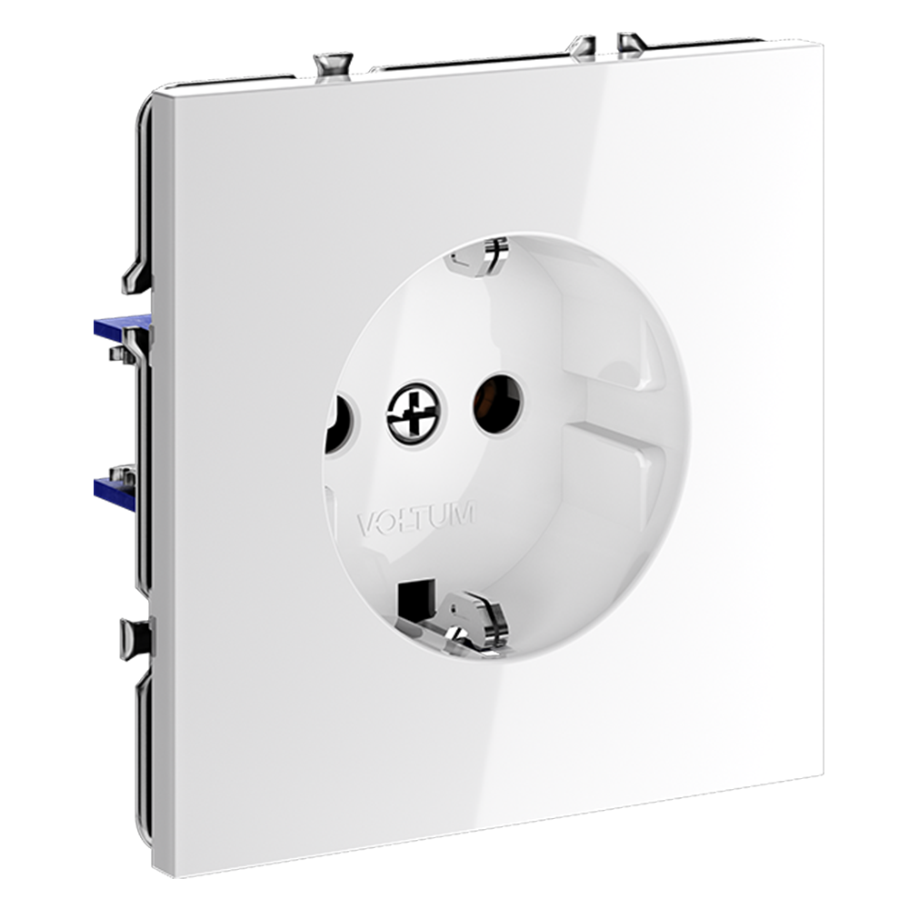 Розетка Voltum S70 VLS040101 (белый глянцевый)