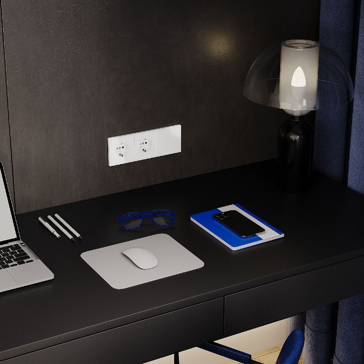 Розетка со шторками Voltum S70 VLS040201 (белый глянцевый)