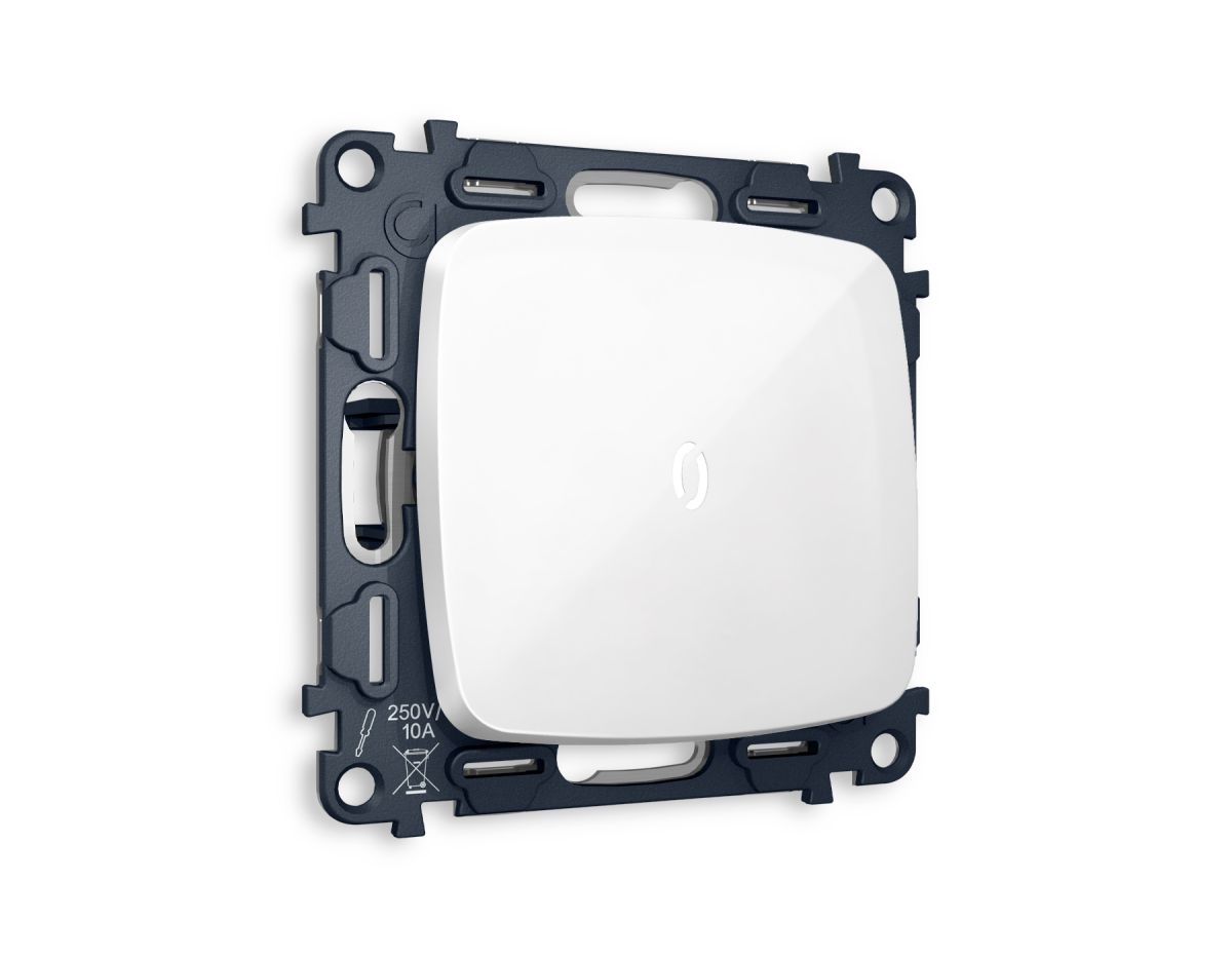 Комплект механизма 1-кл выключателя с подсветкой Ambrella Volt Omega (OP1020, VM101, G14W) MO102015