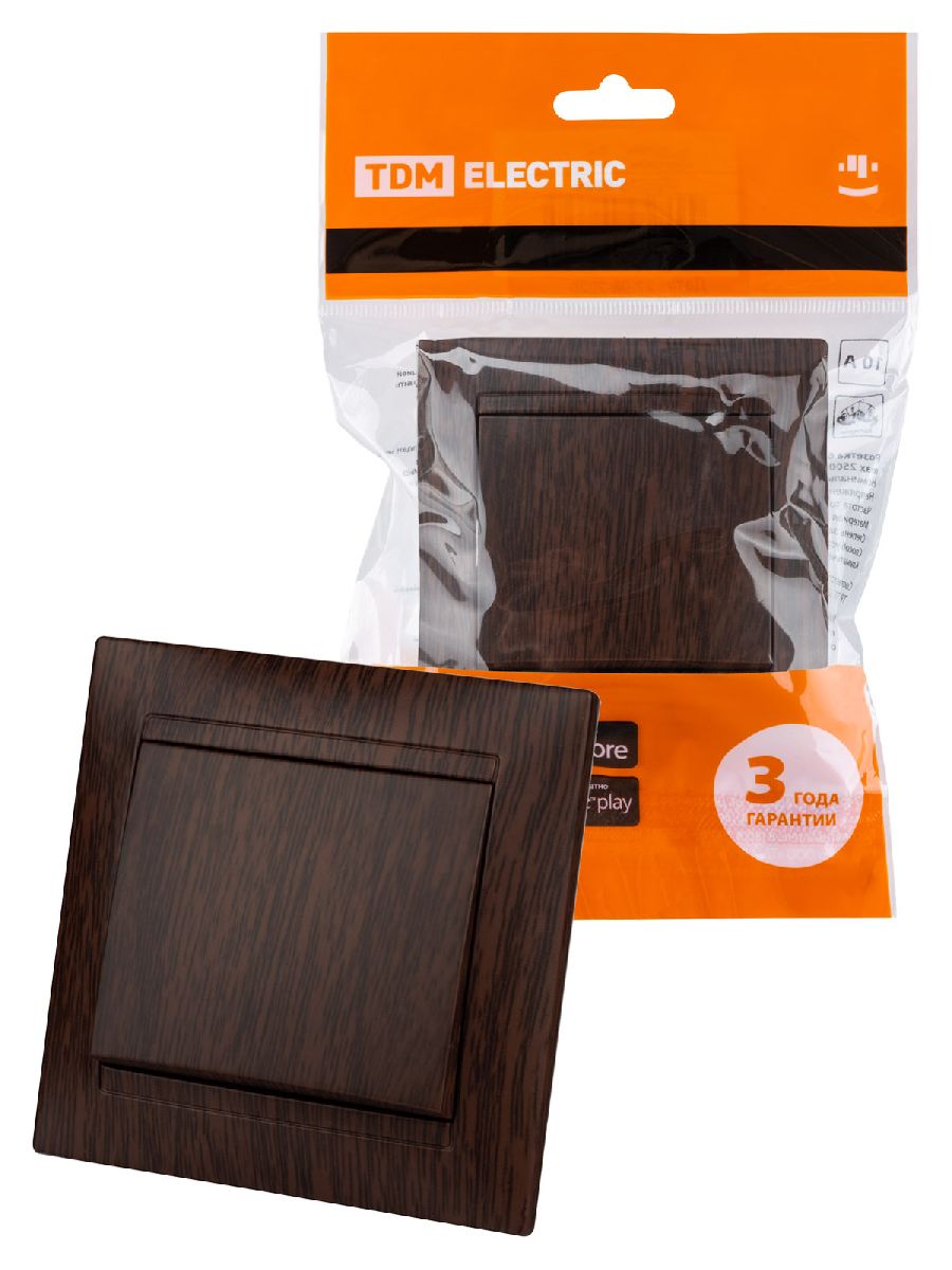 Выключатель одноклавишный Лама TDM Electric SQ1815-0401