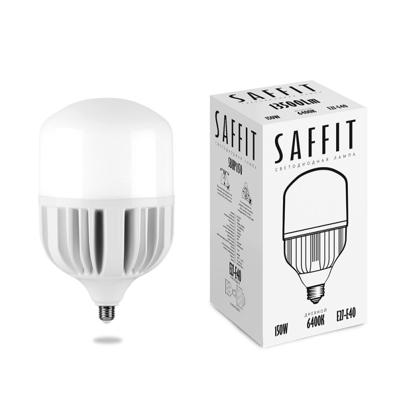 Лампа светодиодная Saffit SBHP1150 E27-E40 150W 6400K 55144 Лампа светодиодная Saffit SBHP1150 E27-E40 150W 6400K 55144