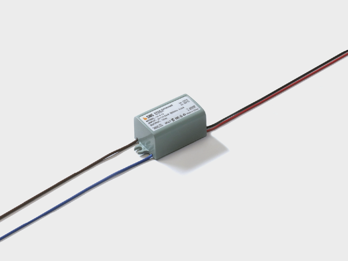 Блок питания SWG Standard 5Вт DC12В 0.4А IP67 00000000255 Блок питания SWG Standard 5Вт DC12В 0.4А IP67 00000000255