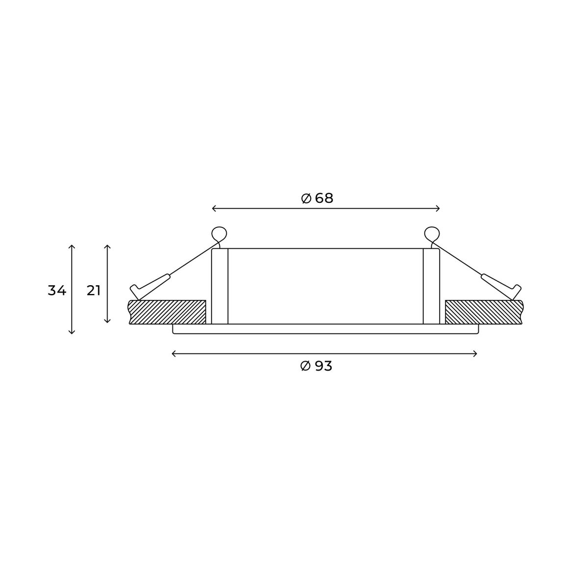 Встраиваемый светильник Hesby Lighting Bodo HSBL_0104