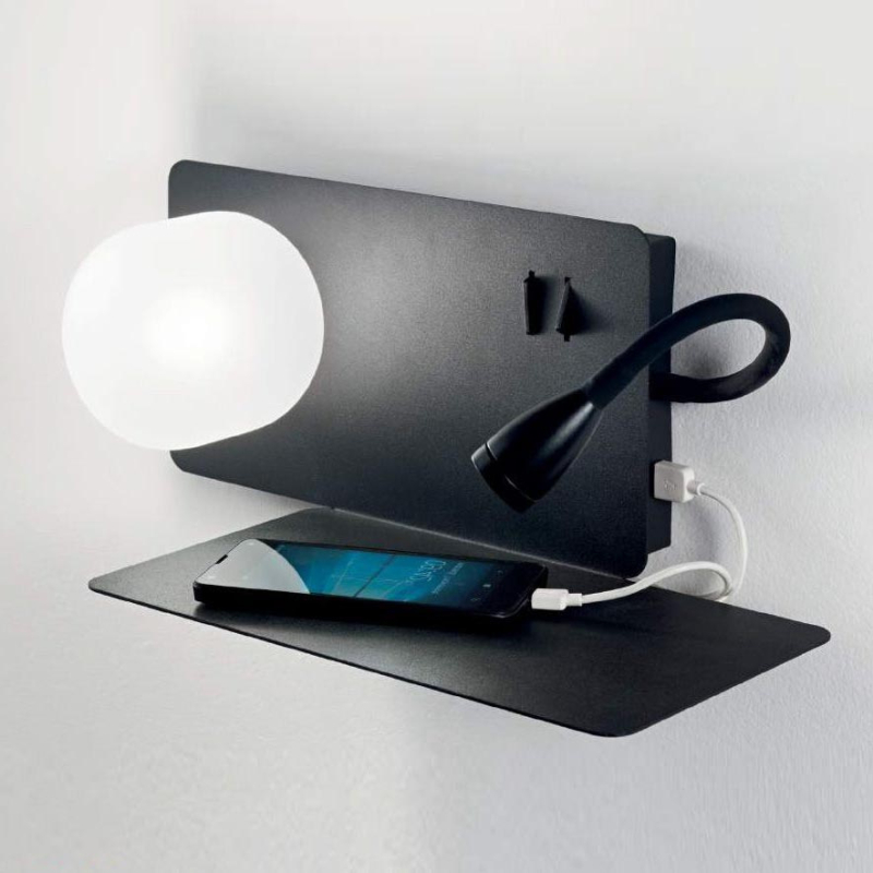 Бра Ideal Lux Book-2 AP2 Nero 174846 Бра Ideal Lux Book-2 AP2 Nero 174846