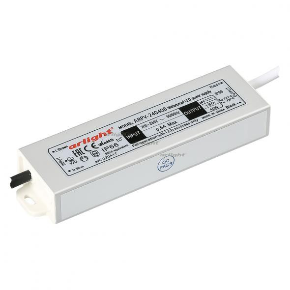 Блок питания Arlight ARPV-24040-B (24V, 1.7A, 40W) 020417 Блок питания Arlight ARPV-24040-B (24V, 1.7A, 40W) 020417