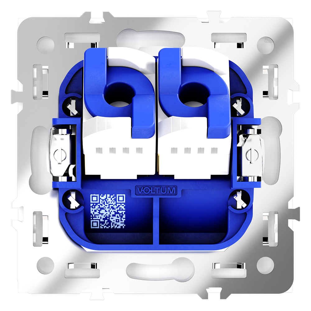 Розетка компьютерная двойная Voltum S70 VLS060201 (белый глянцевый)