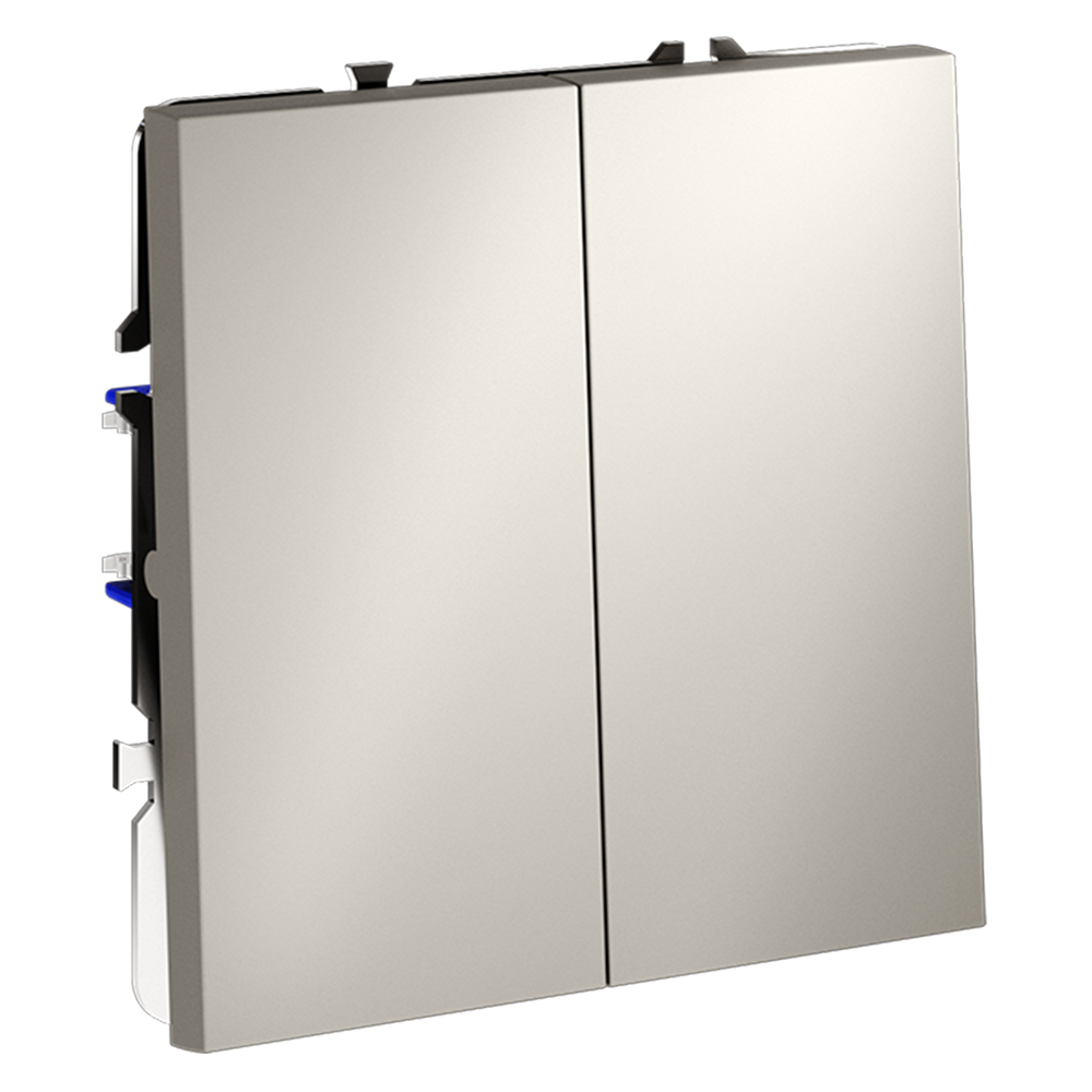 Выключатель с самовозвратом двухклавишный Voltum S70 VLS020603 (кашемир)