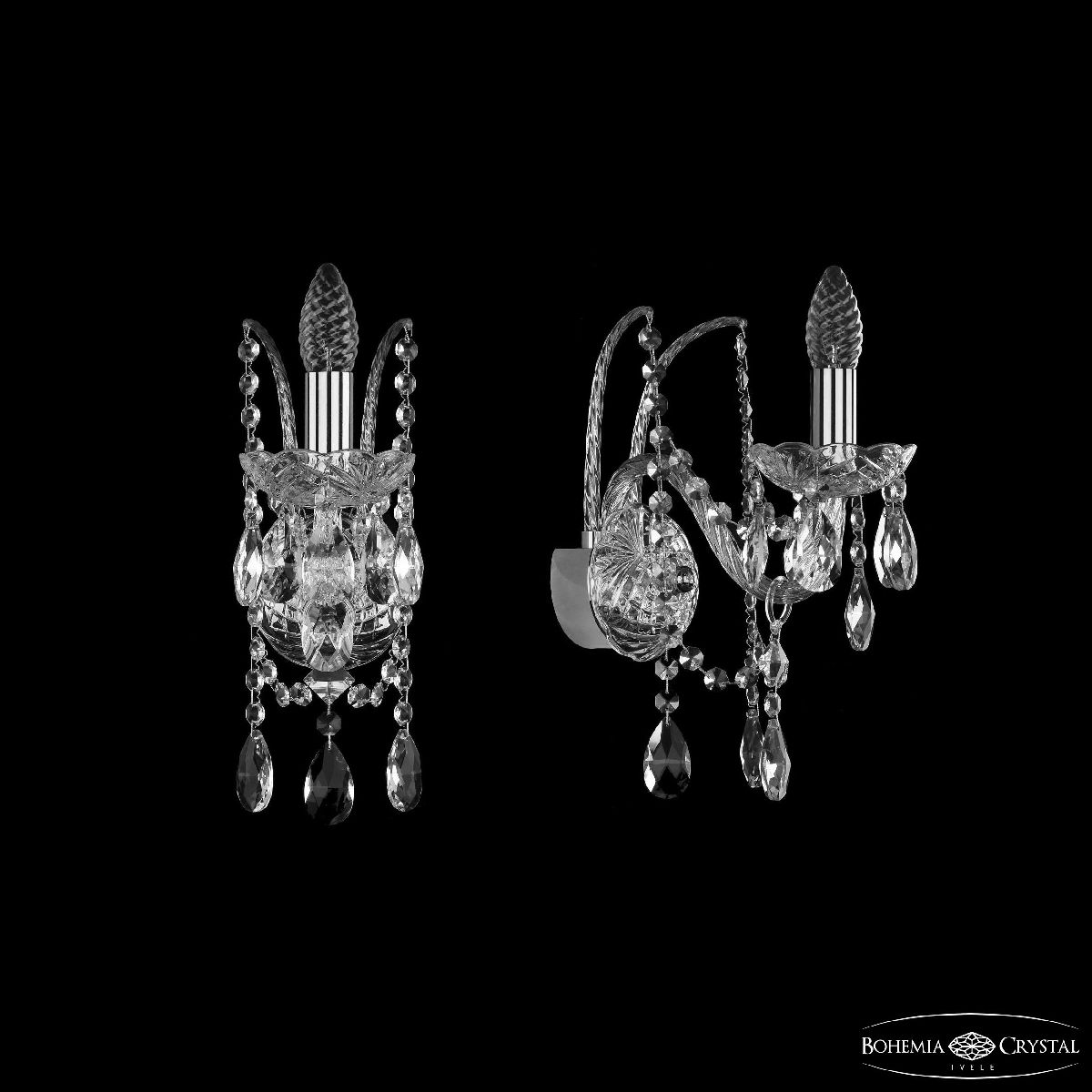 Бра Bohemia Ivele Crystal 1411B/1/160 Ni Бра Bohemia Ivele Crystal 1411B/1/160 Ni