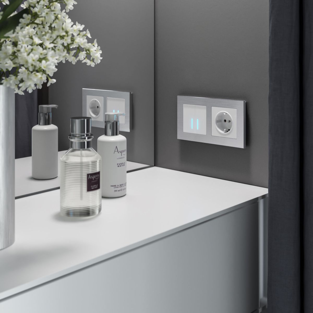 Сенсорный выключатель двухклавишный с подсветкой Werkel 4690389179556 W4520001