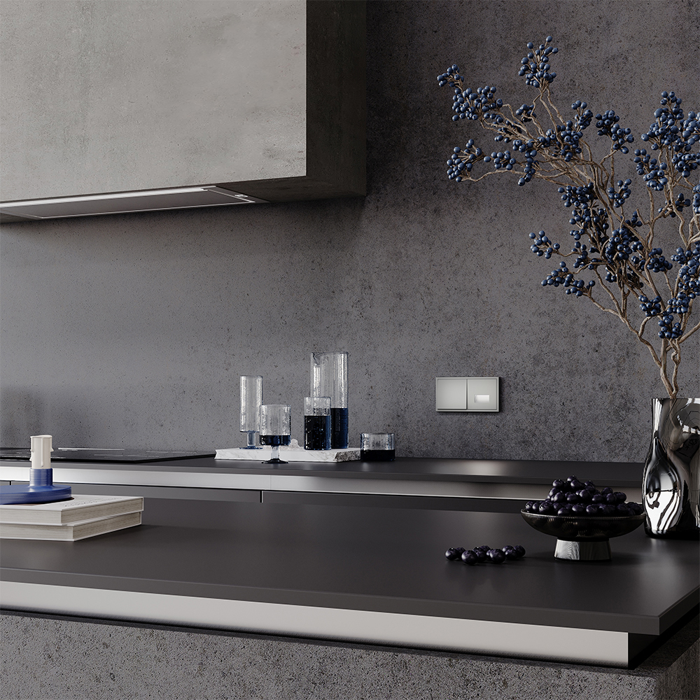 Выключатель одноклавишный Voltum S70 VLS010105 (сталь)