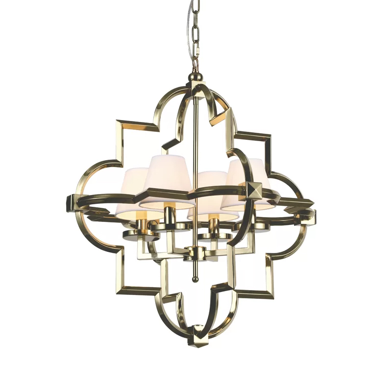 Подвесная люстра Delight Collection Mandeville KM0728P-4M brass/white Подвесная люстра Delight Collection Mandeville KM0728P-4M brass/white