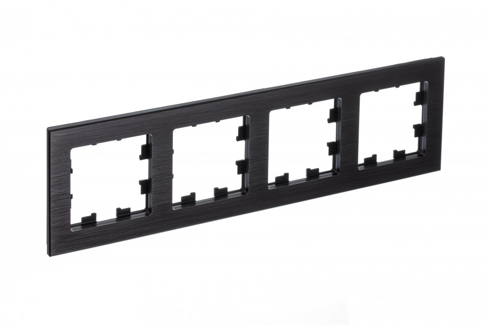 Рамка 4-ая Systeme Electric AtlasDesign Nature Металл оникс ATN312304