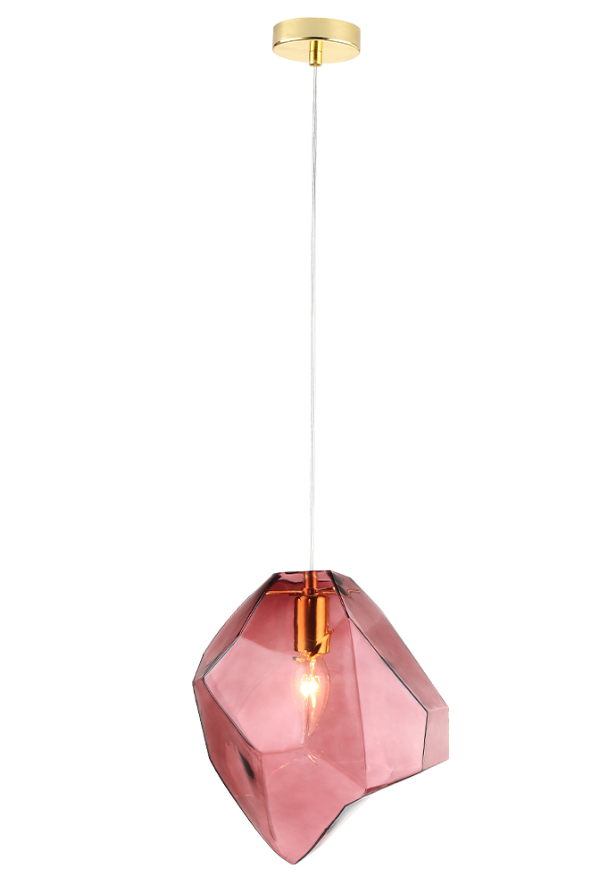 Подвесной светильник Crystal Lux NUESTRO SP1 GOLD/PINK Подвесной светильник Crystal Lux NUESTRO SP1 GOLD/PINK