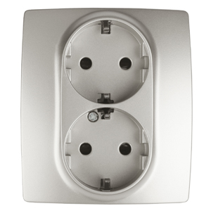 Розетка 2X2P+E Schuko со шторками Эра 12-2104-15 Б0019334