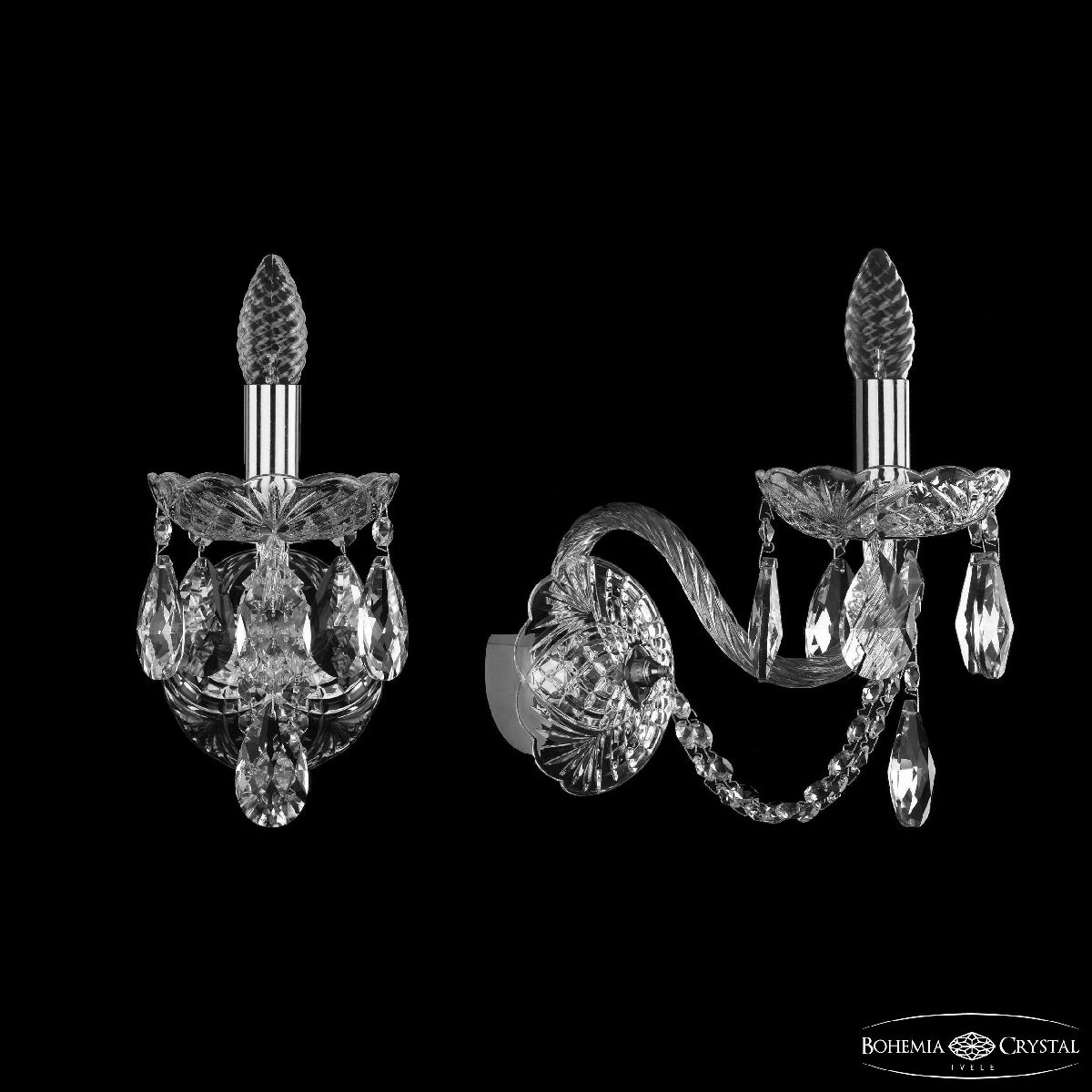Бра Bohemia Ivele Crystal 1402B/1/195/XL Ni Бра Bohemia Ivele Crystal 1402B/1/195/XL Ni