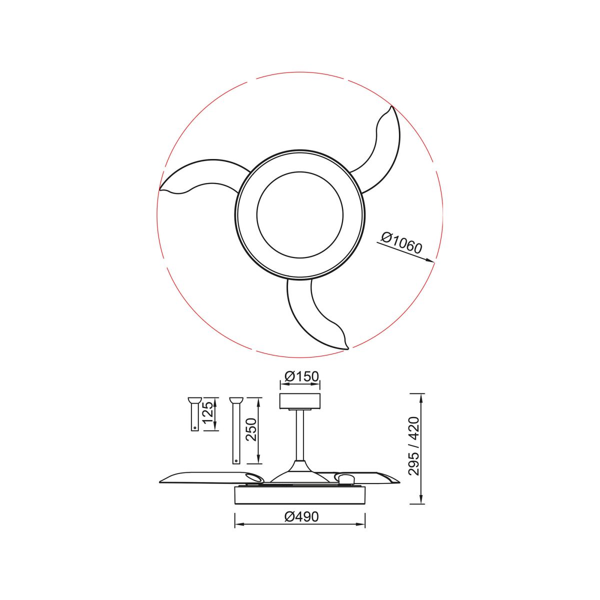 Люстра-вентилятор Mantra Niseko Fan 9011