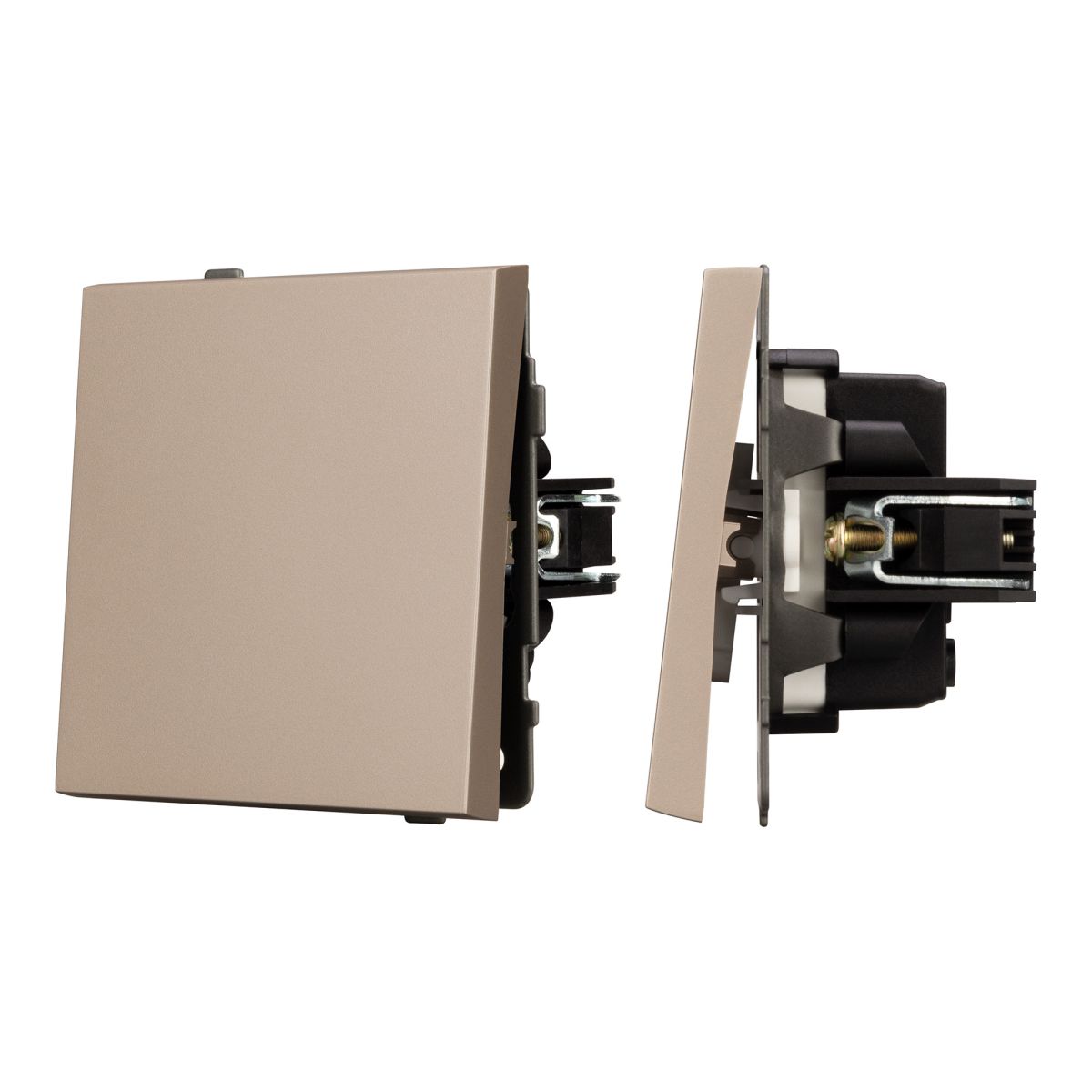 Механизм выключателя одноклавишный проходной Arlight SWT-TENDO-MKP1-PL-GD (230V, 10A) 054043