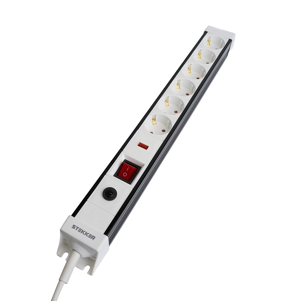 Сетевой фильтр 6-местный с/з Stekker Techno HM22-61-02 50150
