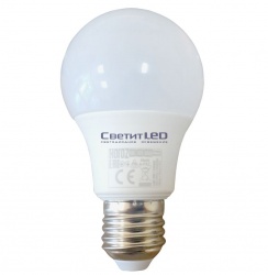 Лампа LED E27 (груша), 9W, 220V, холодный 6400К, 950Lm